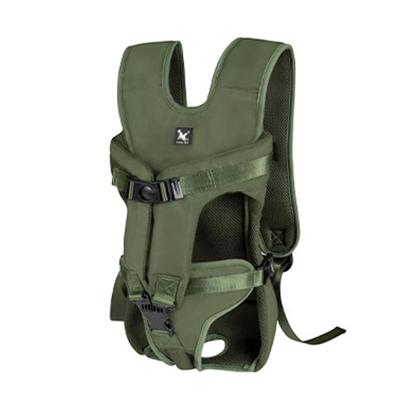 AeroTravel Hands-Free Front Pet Carrier Backpack – Premium Breathable Nylon Travel Vest for Cats and Small to Medium Dogs