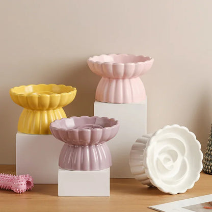 Elevated Ceramic Cat Bowl – Anti-Choking Slow Feed Design