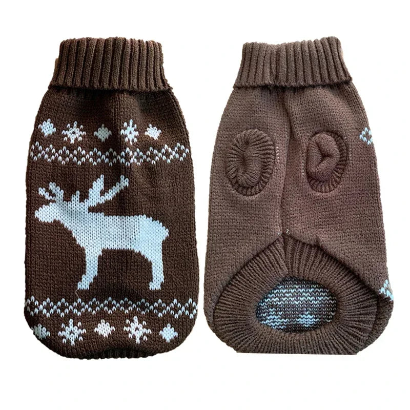 Cozy Knitted Pet Sweater - Winter Warmth for Small & Medium Dogs