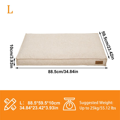 CozyCrate Orthopedic Linen Dog Bed Pad – Ultra-Soft Removable Washable Kennel Mat