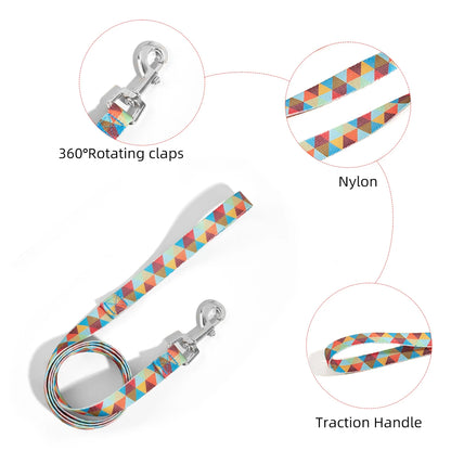 SilkPrint Comfort Leash – Vibrant Nylon Lead for Stylish Walk