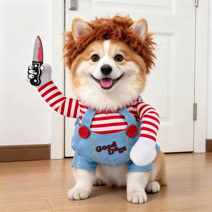 Spooktacular Pet Transformation Costume – Festive Fleece Halloween Apparel for Dogs & Cats