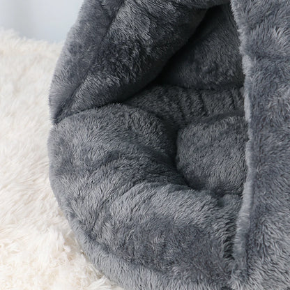 Cozy Haven Fleece Cat & Puppy Bed – Plush Nest for Ultimate Comforts