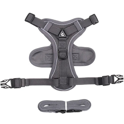 StrutStyle Fashion Reflective Mesh Harness & Leash Set – Premium Padded Outdoor Comfort for Cats and Small Dogs
