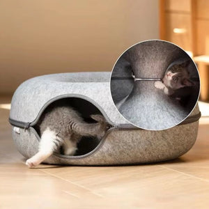Donut Pet Cat Tunnel Bed