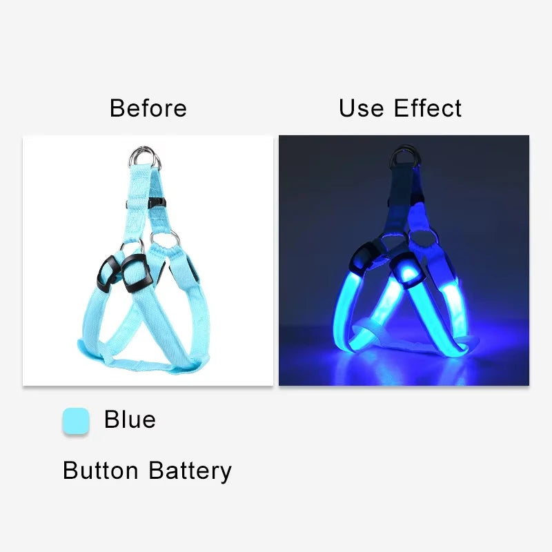 LumiPaws LED Safety Harness – Adjustable No-Pull Night-Glow Vest