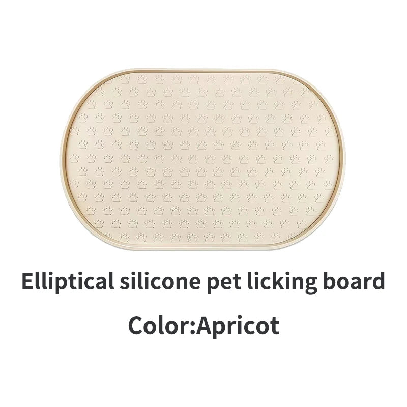 ColorSplash Silicone Pet Feeding Mats - Easy-Clean Oval Design