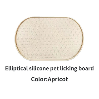 ColorSplash Silicone Pet Feeding Mats - Easy-Clean Oval Design