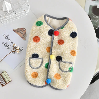 Bear & Berry Cozy Fleece Pet Vest – Soft Autumn Warmth for Small & Medium Breeds