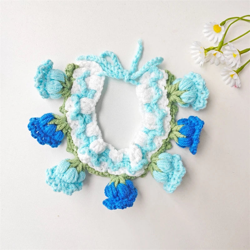 CozyFruit Handmade Knitted Neck Collar – Cute Accessories for Cats and Dogs