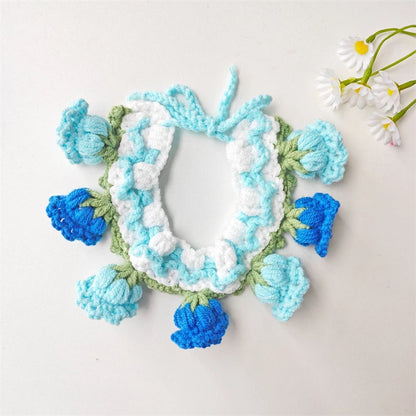 CozyFruit Handmade Knitted Neck Collar – Cute Accessories for Cats and Dogs