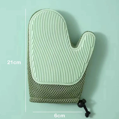 GloveSpa Two-Sided Pet Grooming Glove – Gentle Loose Fur Remover & Massage Tool