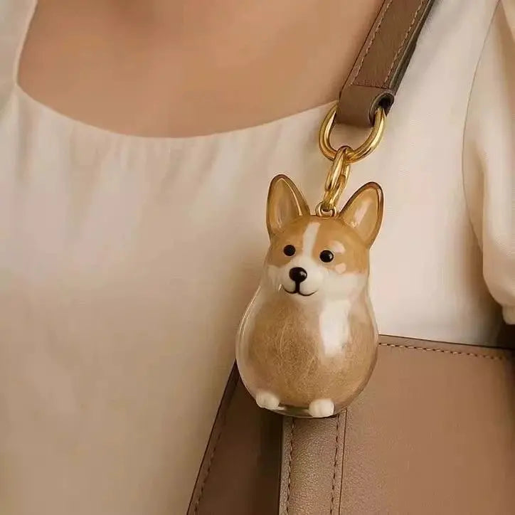WhiskerKeeps Transparent Pet Hair Pendant – Cherish Every Furry Moment