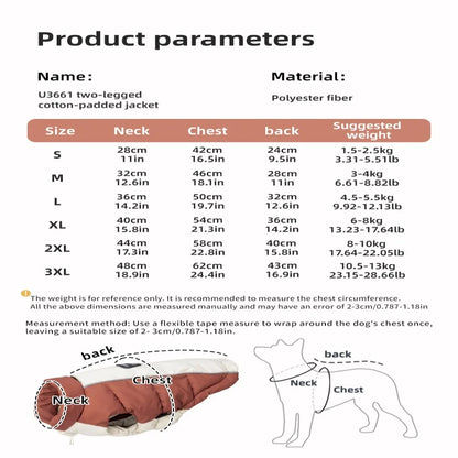 Cozy Paws Thermal Puffer Jacket - Two-Tone Winter Warmth for Small Dogs