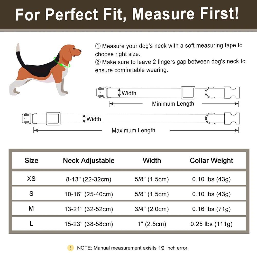 Customizable Leather Dog Collar - Free Personalize for All Breeds