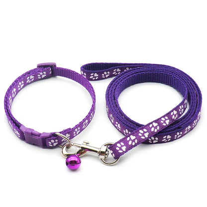 Adjustable Printed Collar & Leash Set – Ultimate Outdoor Freedom for All Life Stages