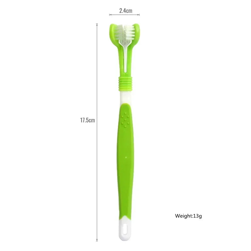 DentaClean 3-Sided Pet Toothbrush – Complete 360° Dental Care for Dogs & Cats