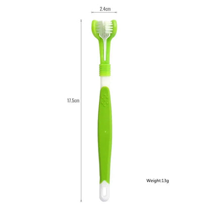 DentaClean 3-Sided Pet Toothbrush – Complete 360° Dental Care for Dogs & Cats