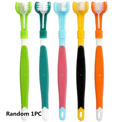 DentaClean 3-Sided Pet Toothbrush – Complete 360° Dental Care for Dogs & Cats