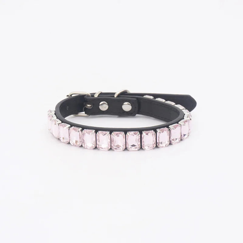 PawSparkle Rhinestone Dog Collar – Premium Crystal Gemstone Necklace for Dogs and Cats