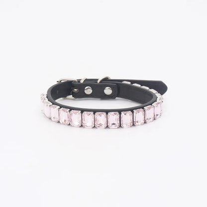PawSparkle Rhinestone Dog Collar – Premium Crystal Gemstone Necklace for Dogs and Cats