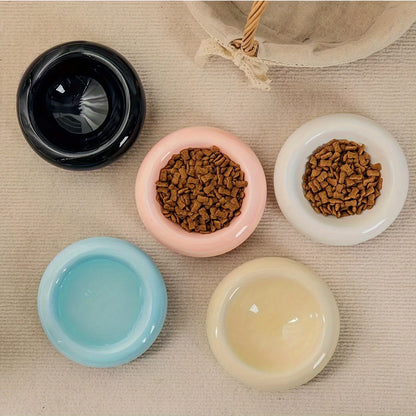 Cat Bowl Ceramic Donut Shape