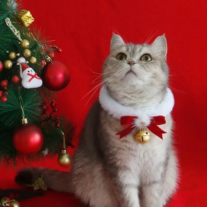 Christmas Theme Scarf Bow Bell Cat And Dog Jewelry Christmas