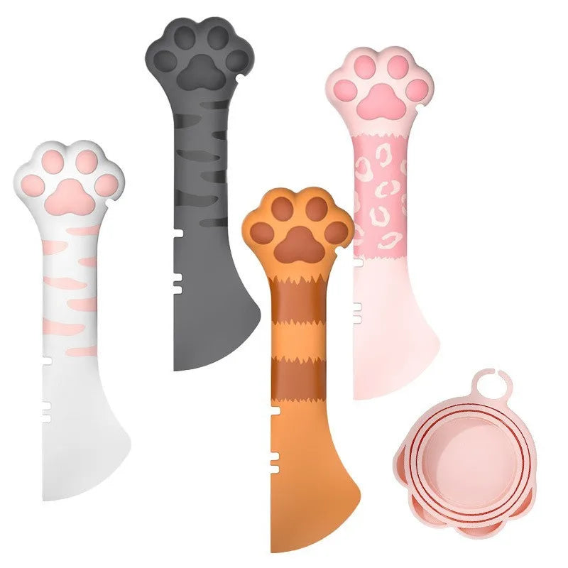 Multifunctional Pet Food Shovel & Can Opener Set – Ergonomic Wet & Dry Feeding Spoon