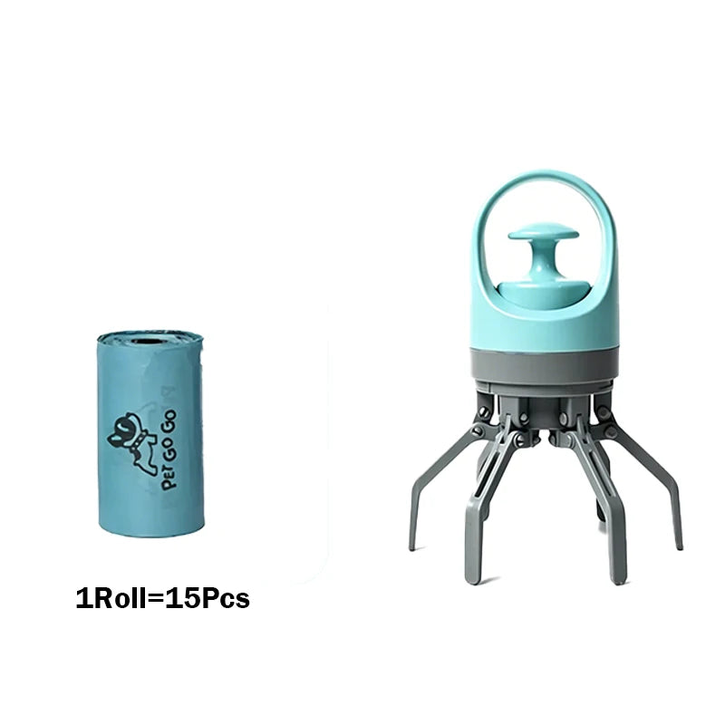 PawScoop Portable Six-Claw Waste Grabber – Handheld Fecal Dispenser with Built-In Garbage Bag