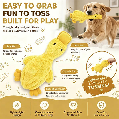 QuackBuddy Squeaky Duck Plush Toy – Interactive Teeth Grinding & Boredom Relief Companion
