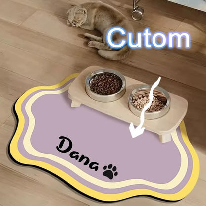 PawSplash Custom Diatomite Feeding Mat – Absorbent & Non-Slip Mealtime Mat
