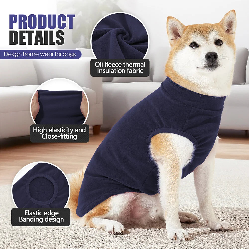 Cozy Fleece Dog Sweater Pajamas - Ultimate Winter Warmth for Medium to Large Dogs