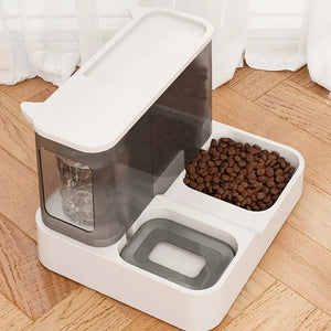 Automatic Cat Food Dispenser with Drinking Water