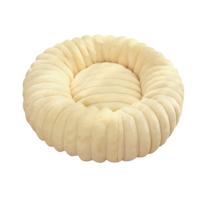 SnuggleNest Plush Pet Bed - Cozy Winter Retreat for Cats and Dogs
