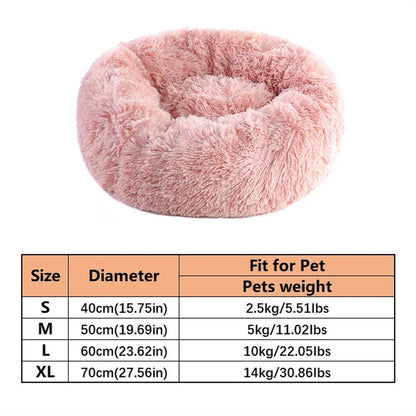 Dreamy Donut Plush Pet Bed - Ultimate Comfort for Cats & Small Dogs - Barking Meows