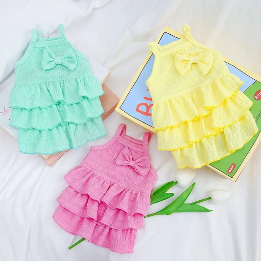 BlossomBelle Pet Princess Dress – Charming Spring Frock for Elegant Small & Medium Breeds