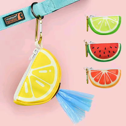 FruitPrint Abstract Designer Poop Bag Holder – Stylish & Universal Waste Bag Dispenser