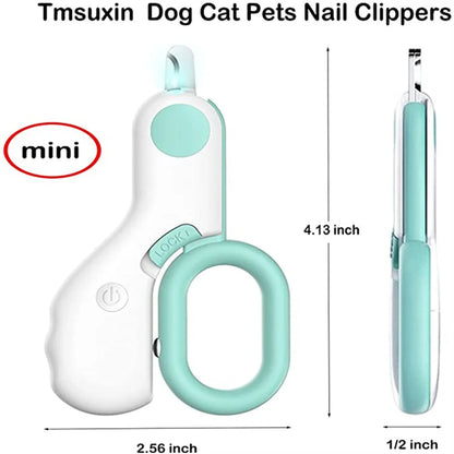 PawGlow Precision LED Pet Nail Trimmer – Safe & Ergonomic Grooming Clipper with Dual Light Modes