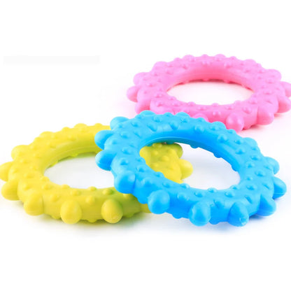 RingO’Joy Textured Rubber Teething Ring – Safe & Interactive Chew Toy