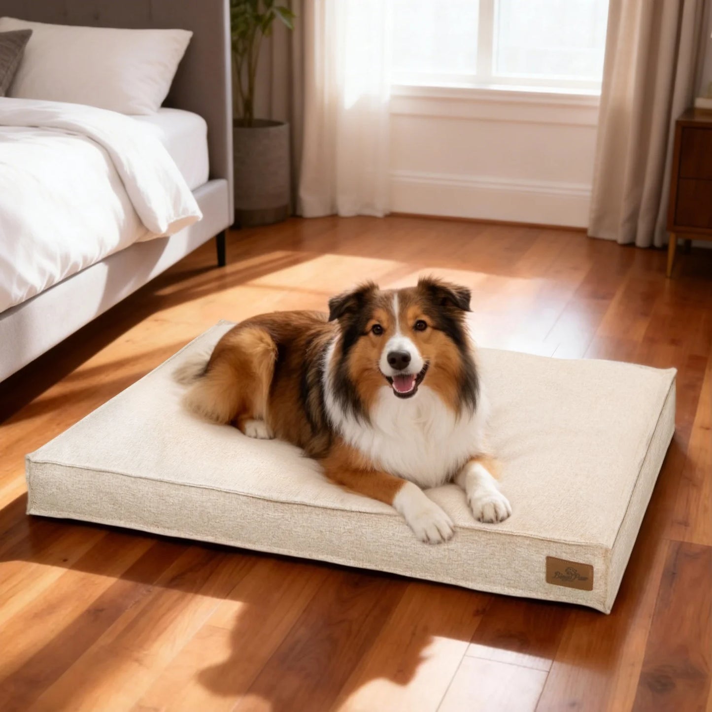 CozyCrate Orthopedic Linen Dog Bed Pad – Ultra-Soft Removable Washable Kennel Mat