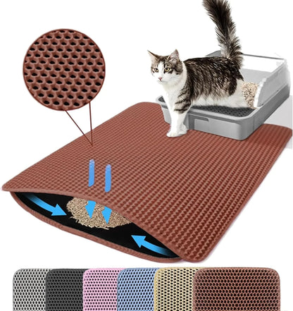 PawGuard Double Layer Cat Litter Mat - Non-Slip, Waterproof Protection