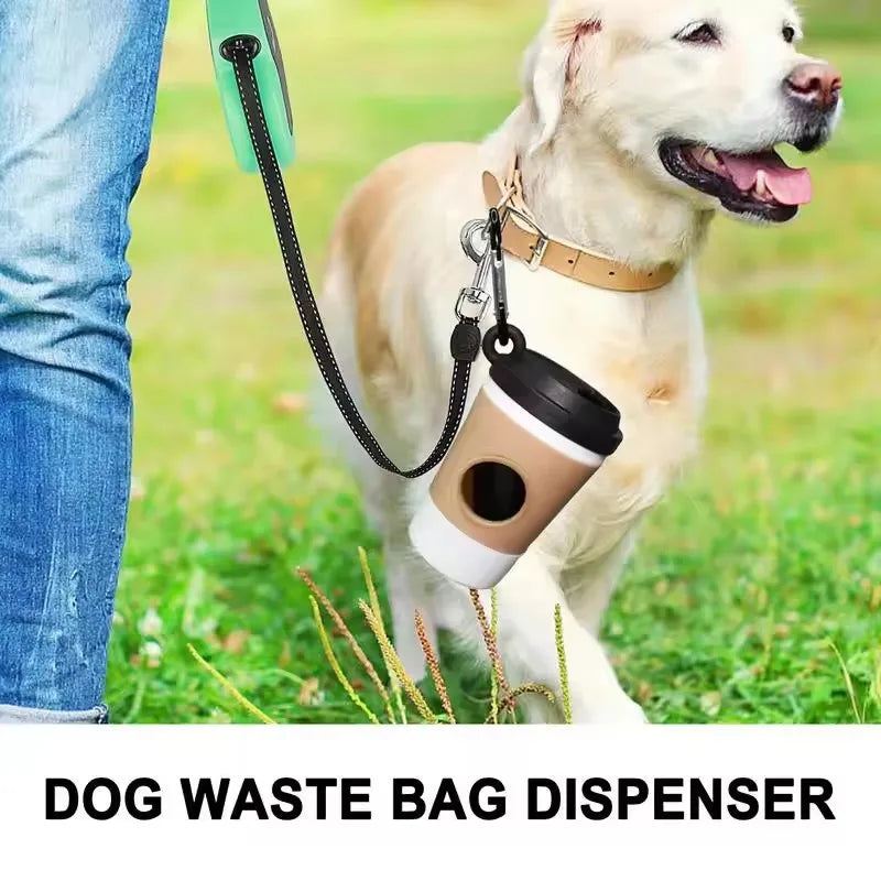 Chic Coffee Cup Dog Poop Bag Holder – Stylish On-the-Go Dispenser