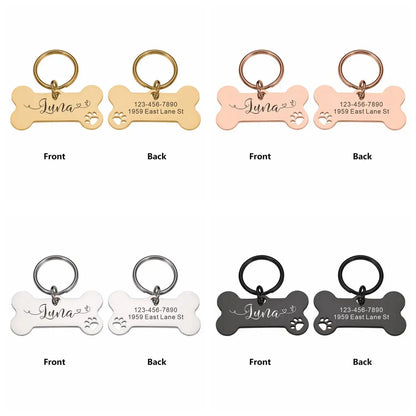 Personalized Dog Tags with Custom Text