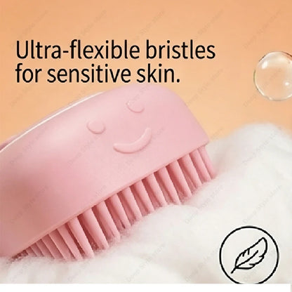 BubbleSpa Silicone Bath Massage Brush – Multifunctional Shampoo-Dispensing Grooming Brush