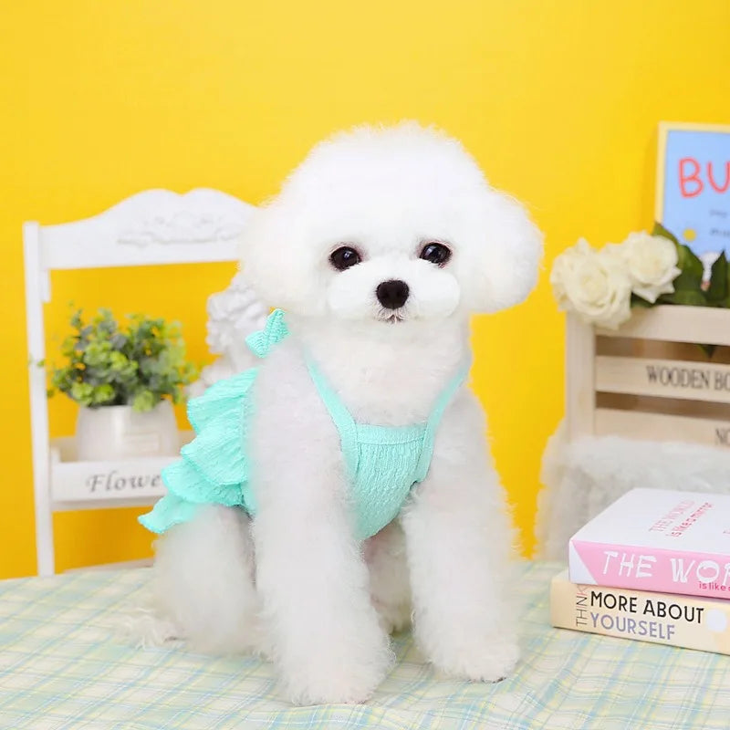BlossomBelle Pet Princess Dress – Charming Spring Frock for Elegant Small & Medium Breeds