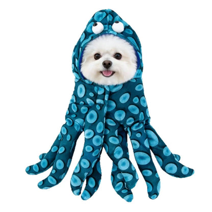 Spooktacular Pet Transformation Costume – Festive Fleece Halloween Apparel for Dogs & Cats