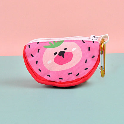 FruitPrint Abstract Designer Poop Bag Holder – Stylish & Universal Waste Bag Dispenser