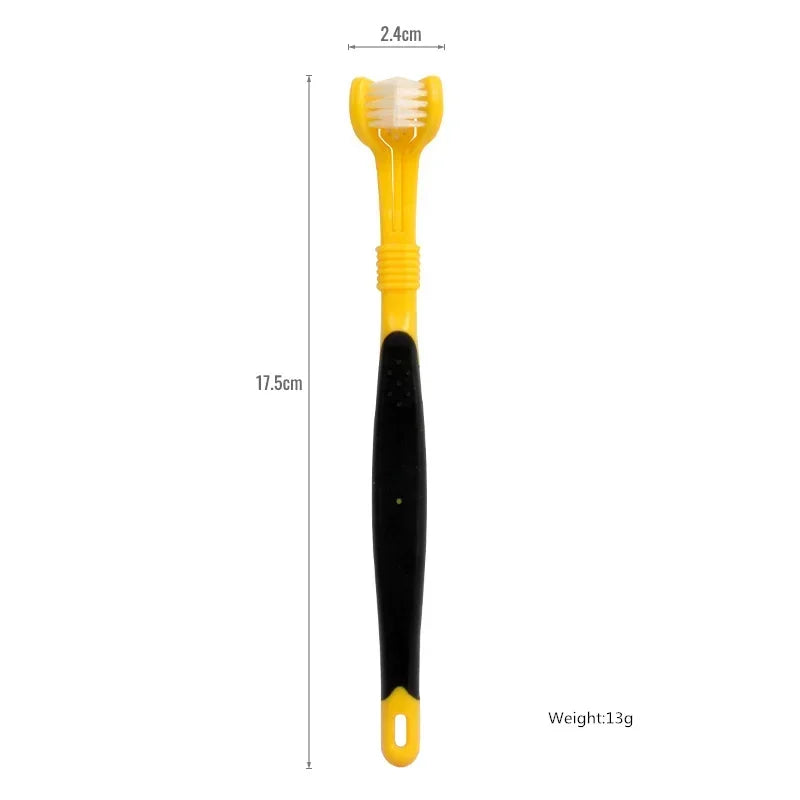 DentaClean 3-Sided Pet Toothbrush – Complete 360° Dental Care for Dogs & Cats