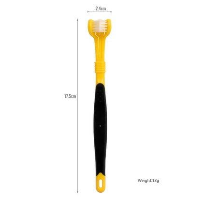 DentaClean 3-Sided Pet Toothbrush – Complete 360° Dental Care for Dogs & Cats
