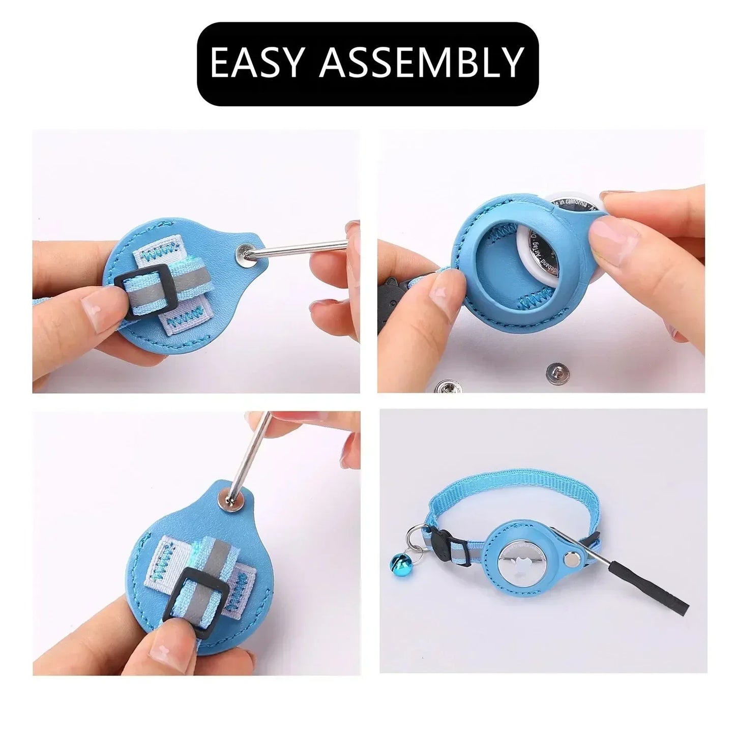 Reflective Anti-Lost Cat Collar with Airtag Protective Case & Bell